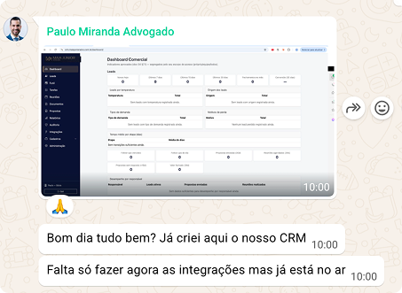 Depoimento de Paulo Miranda (advogado): criou o CRM comercial e já colocou no ar